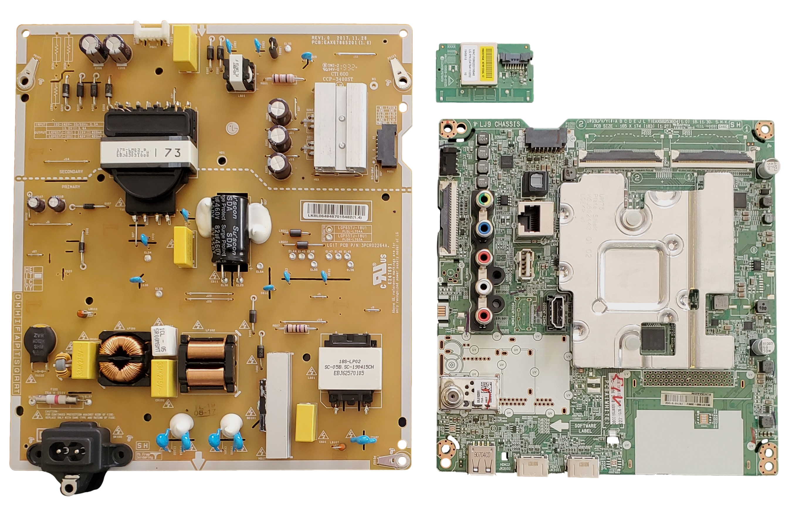 55UM6910PUC LG TV Repair Parts Kit, EBT66161902 Main Board