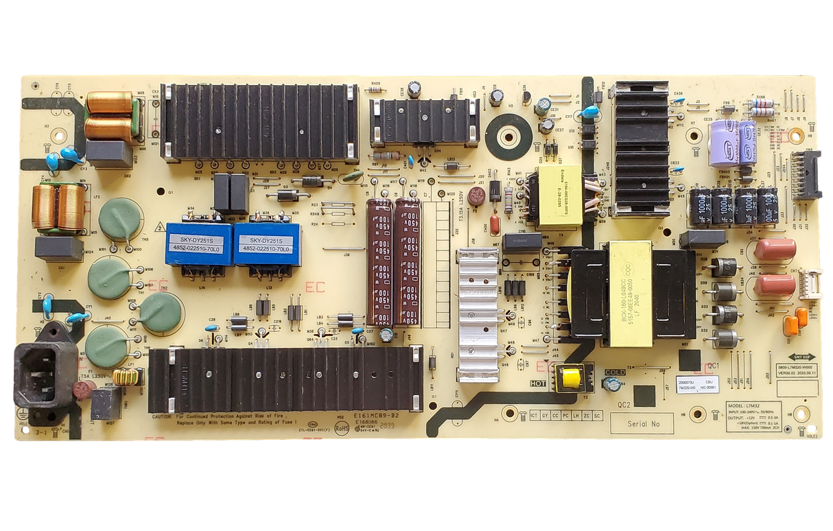 70UC6200-POWER, Skyworth Power Supply Board, 5800-L7M320-W000, 70UC6200