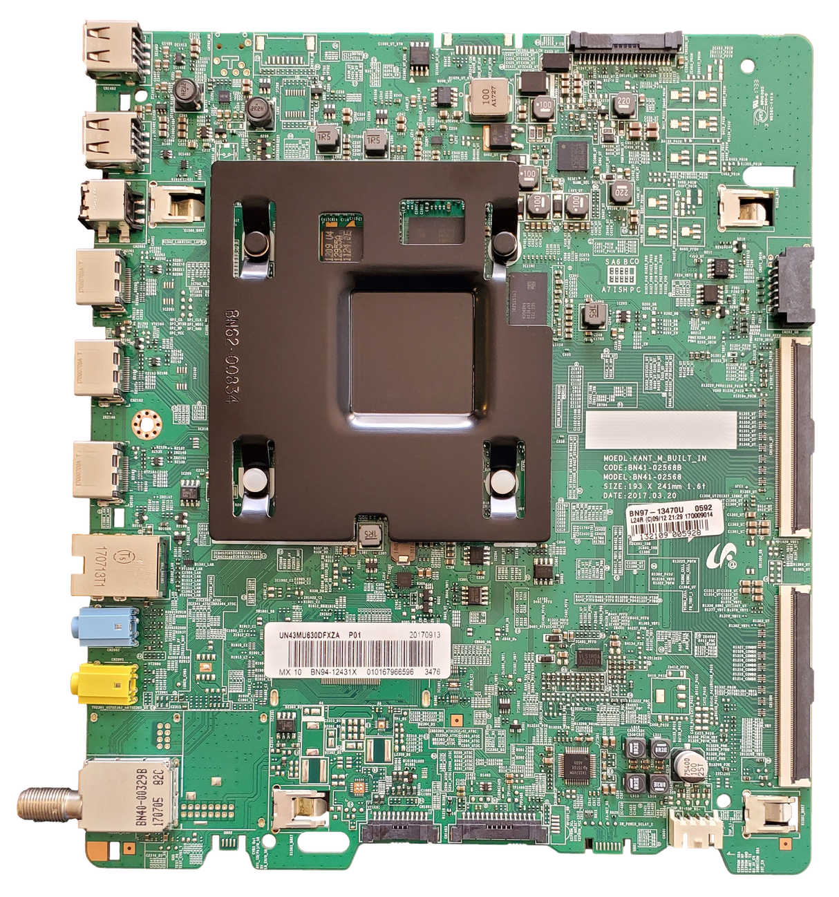 BN94-12431X, Samsung Main Board, BN41-02568B, BN97-13470U, UN43MU630DFXZA