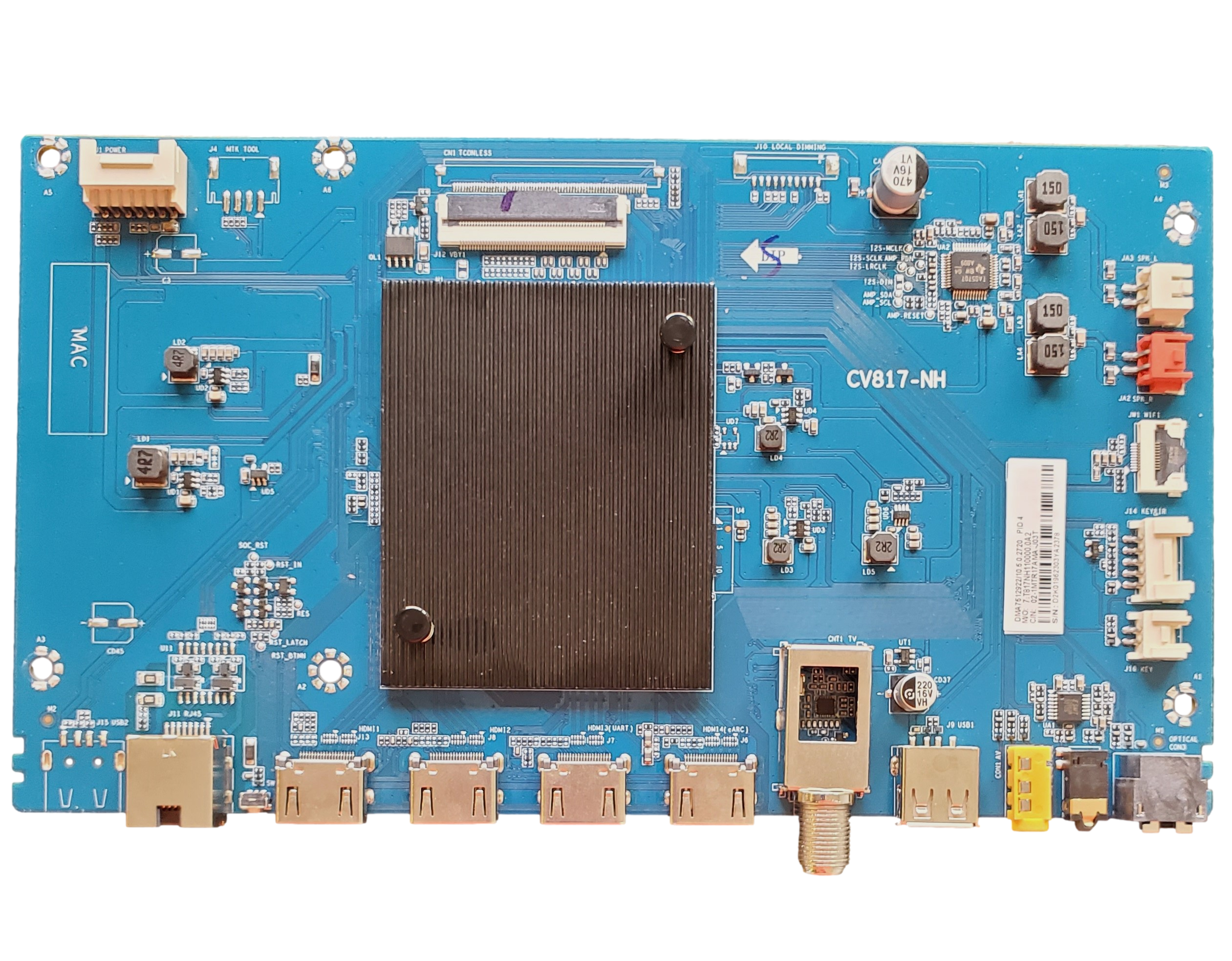 02-1MTR17AMA-J03T Philips Main Board, CV817-NH, 02-1MTR17AMA-J03T
