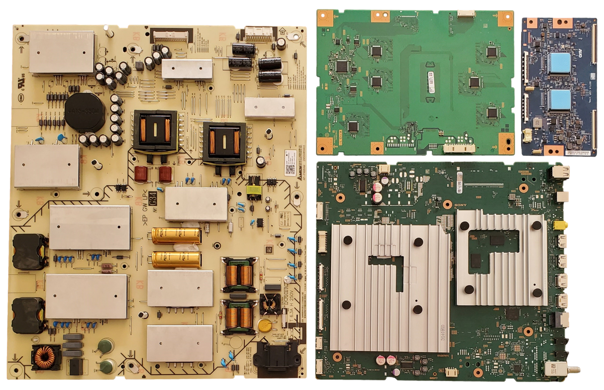 XR-85X90L Sony TV Repair Parts Kit, A-5056-903-A Main Board, 1-017-063-21 Power Supply, 1-017-170-11 T-Con, A-5052-303-A LED Driver, XR-85X90L, XR-85X90CL