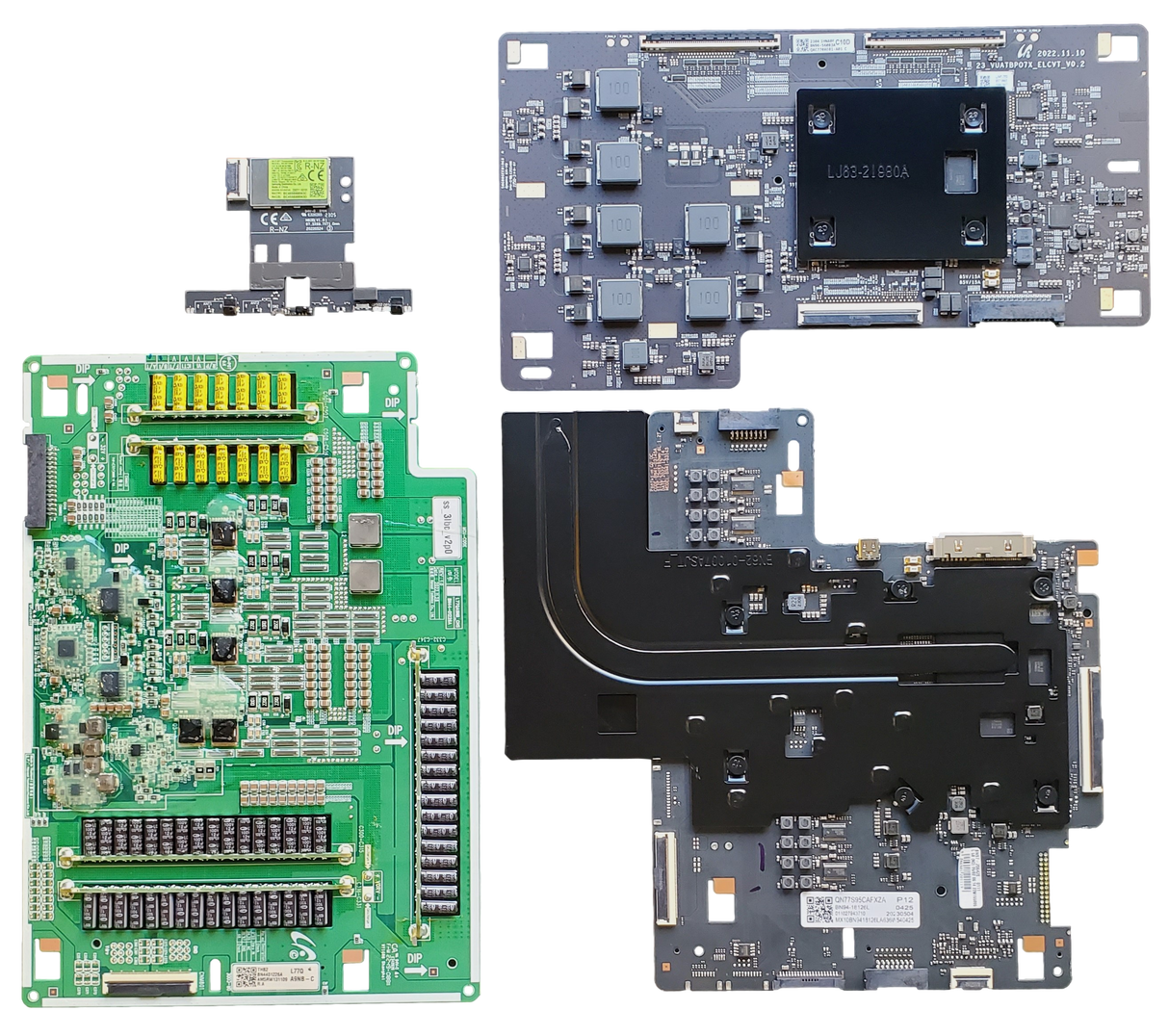 QN77S95CAFXZA Samsung TV Repair Parts Kit, BN94-18126L Main Board, BN96-56083A T-Con, BN44-01226A LED Board, BN59-01443A Wifi Wlan, QN77S95CAF, QN77S95CAFXZA