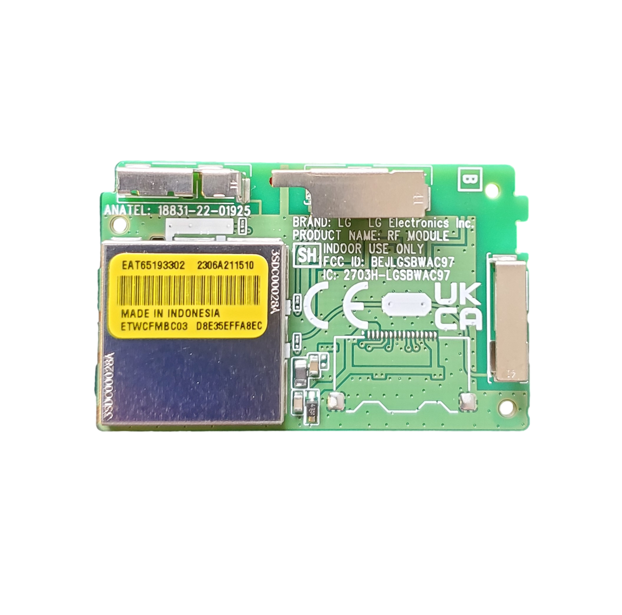 EAT65193302, LG Wi-Fi Board, LGSBWAC97, 65QNED80URA, 50QNED80URA, 55QNED80URA