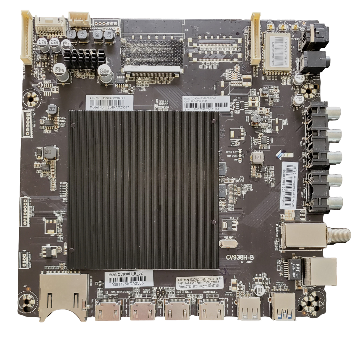 E17063-1-SY, Element Main Board, CV938H-B, 890-M00-9381, 705-550-L8F08, CV938H_B_32, EL4KAMZ5517