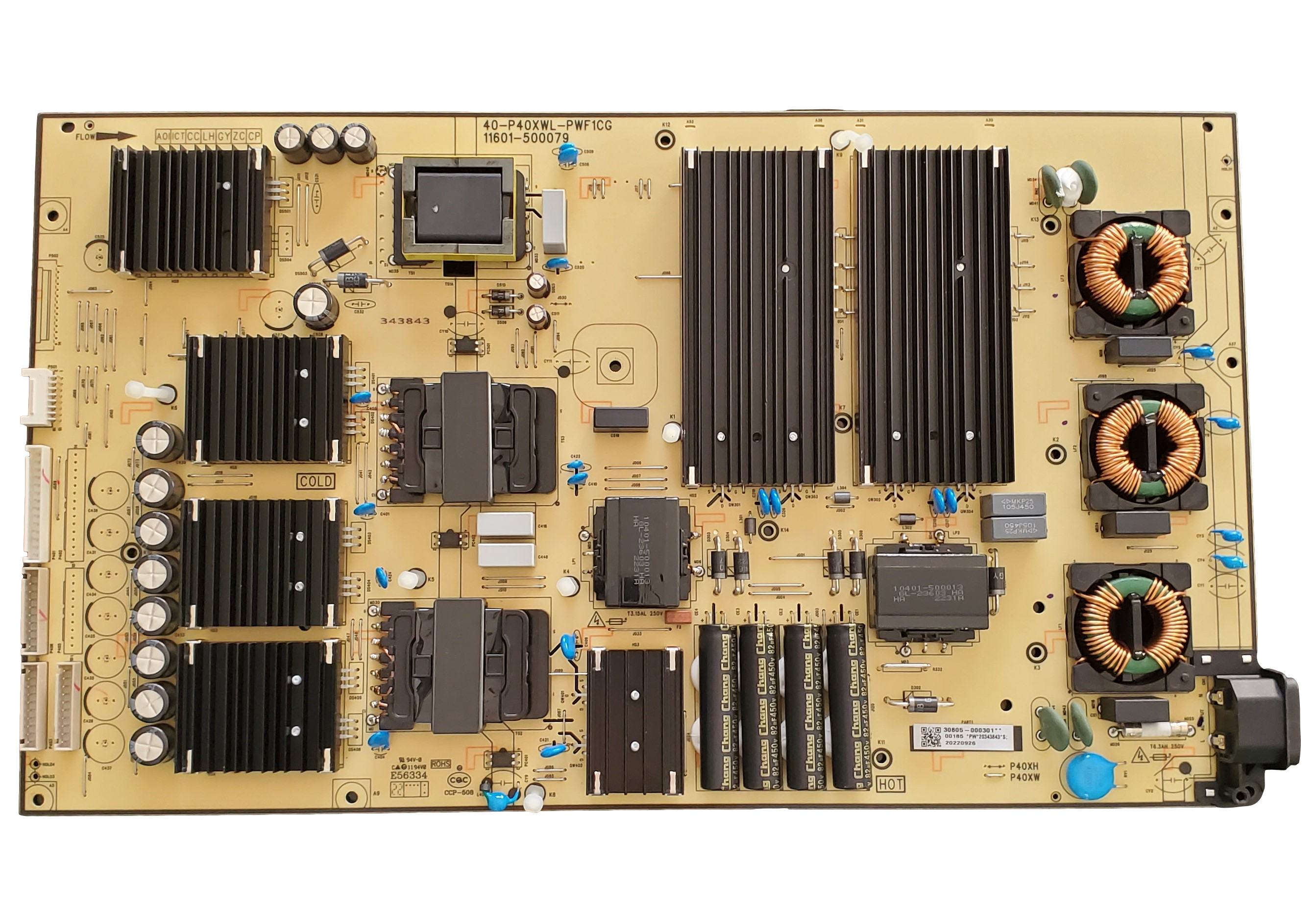 30805-000301 TCL Power Supply Board, 40-P40XWL-PWF1CG, 11601