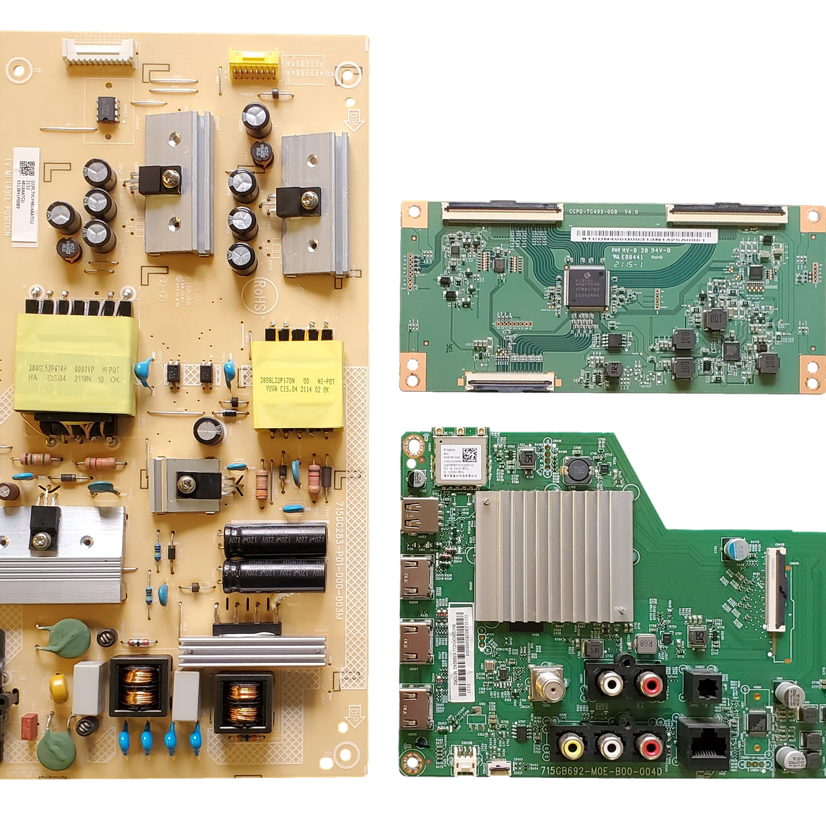 V505J01 Vizio TV Repair Parts kit, 756TXLCB02K040 Main Board, PLTVLY4