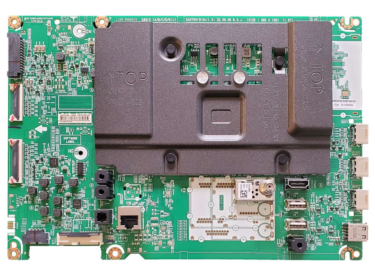 EBT67492103 LG Main Board, EBT67492103, EAX70019104 (1.0), OLED48C3PUA, OLED48C3PUA.DUSQLJR