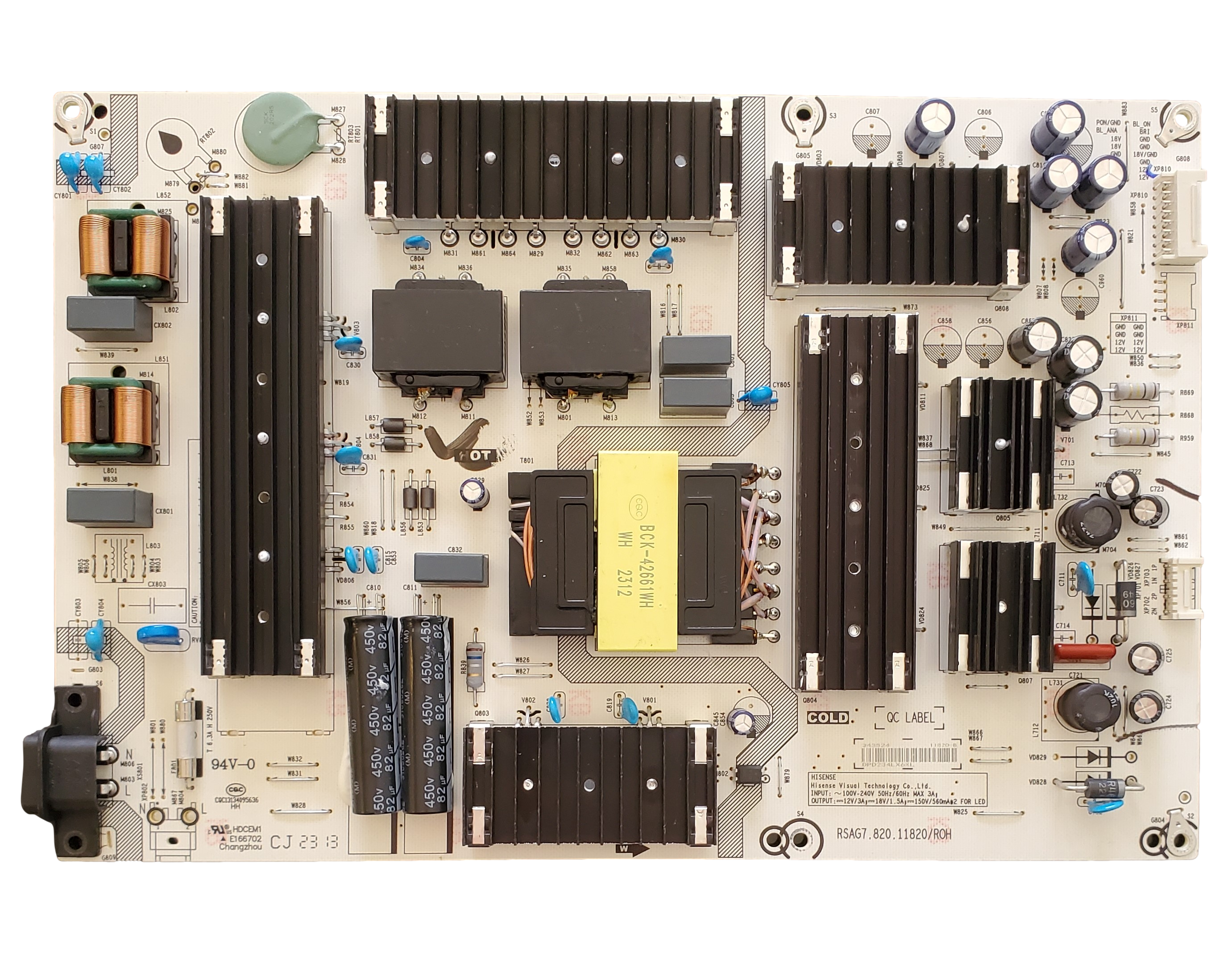 343524 Hisense Power Supply, RSAG7.820.11820/ROH, 75N23059UH01060