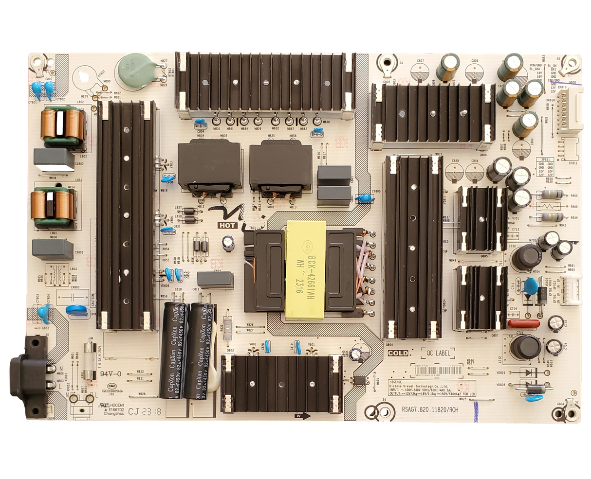 320746 Hisense Power Supply, RSAG7.820.11820/ROH, 75R6E4, 75R6030G