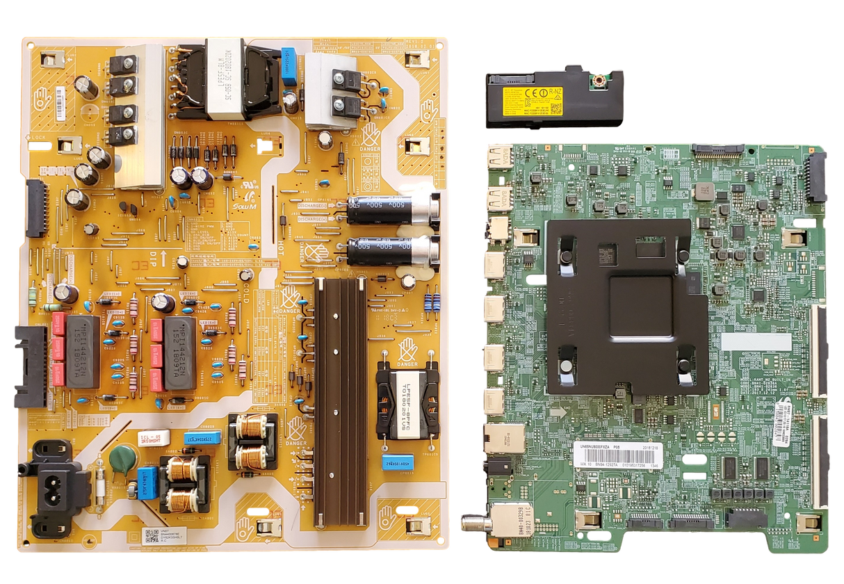 UN65NU8000FXZA Samsung TV Repair Parts Kit, BN94-12927A Main Board, BN44-00878E Power Supply, BN59-01264B Wifi, UN65NU8000FXZA FA01, UN65NU8000FXZA FD04, UN65NU8000FXZA