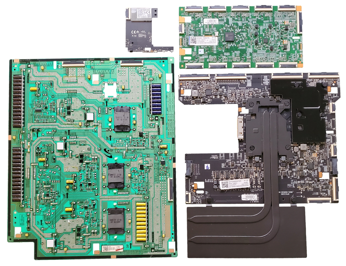 QN75QN800AFXZA Samsung TV Repair Parts Kit, BN94-16880H / BN94-17151Q Main Board, BN44-01130A Power Supply, BN94-16847A SubCon, BN59-01372A Wifi, QN75QN800AFXZA CA01, QN75QN800AFXZA