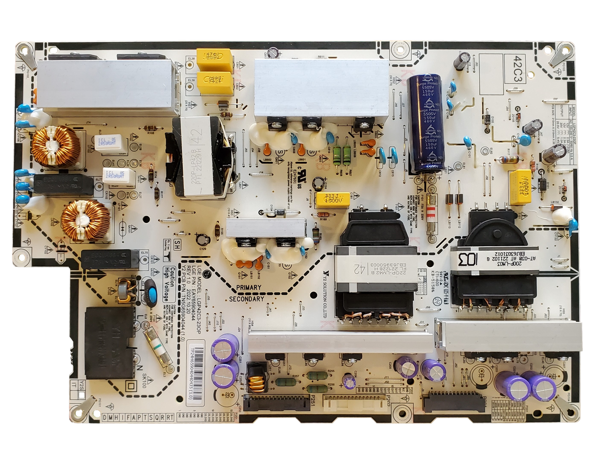 EAY65904044 LG Power Supply, LGP42C3-23OP, TN5G65904044, TP24H6504044035,  OLED42C3PUA, OLED42C3AUA