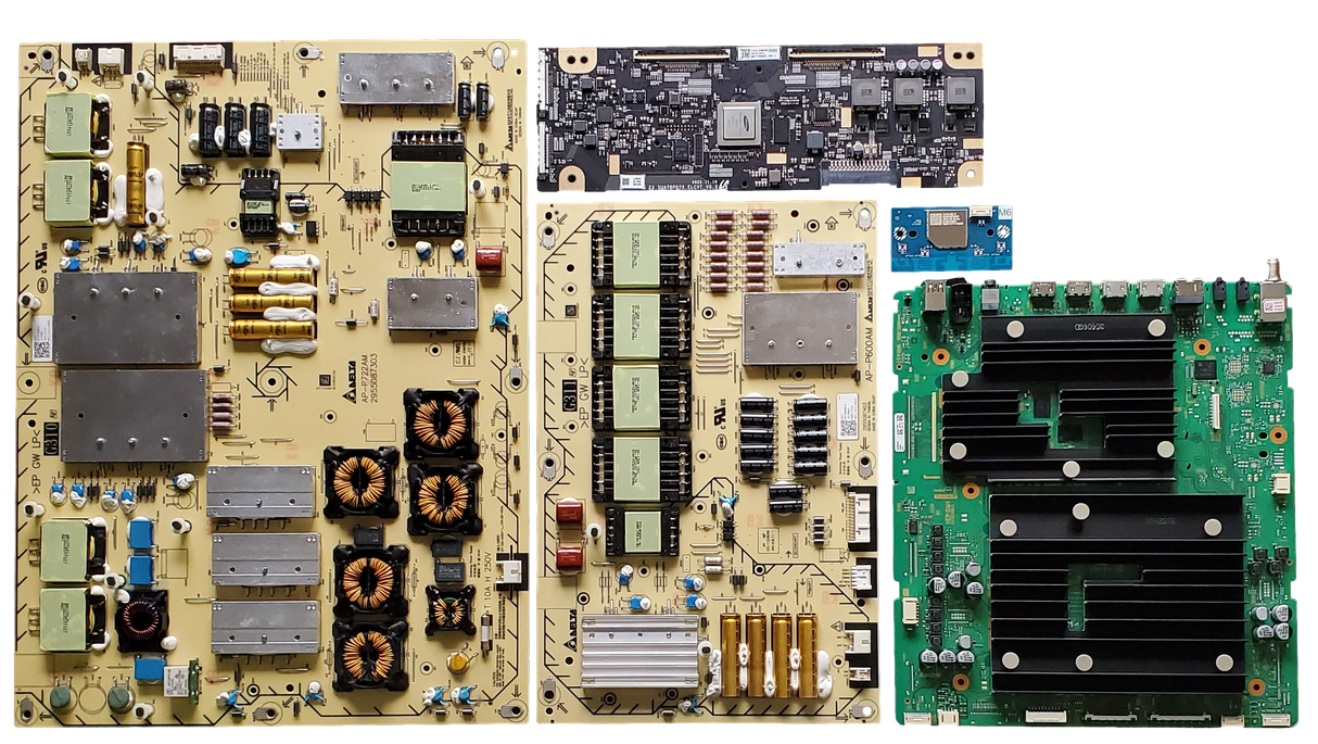 XR-77A95L Sony TV Repair Parts Kit, A-5055-840-A Main Board, 1-017-588-11 Power Supply, 1-017-589-11 Power Supply, LJ94-50869F T-Con, 1-013-126-11 Wifi, XR-77A95K