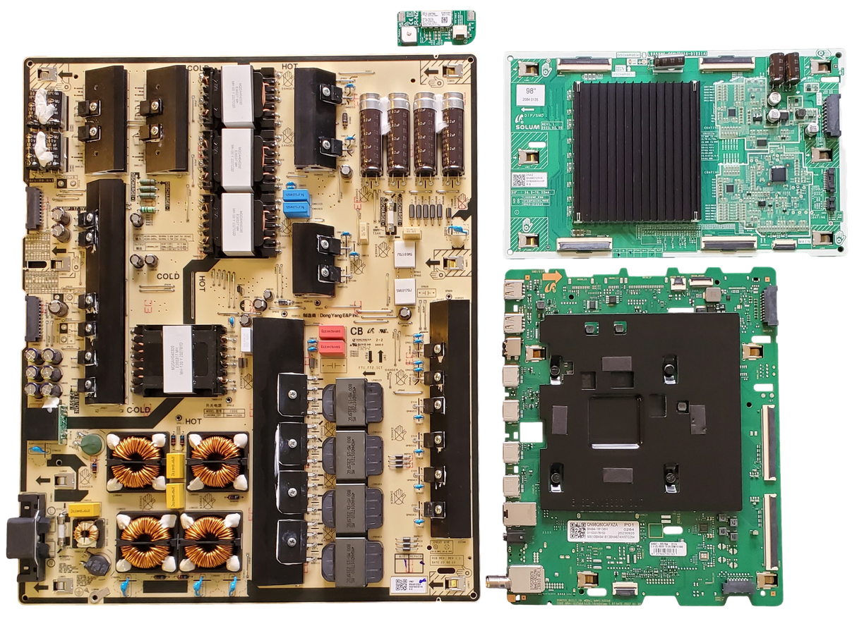 QN98Q80CAFXZA Samsung TV Repair Parts Kit, BN94-18136H Main Board, BN44-01232A Power Supply, BN44-01231A LED Driver, BN59-01435A Wifi, QN98Q80CAF, QN98Q90CAFXZA CA01, QN98Q80CAFXZA