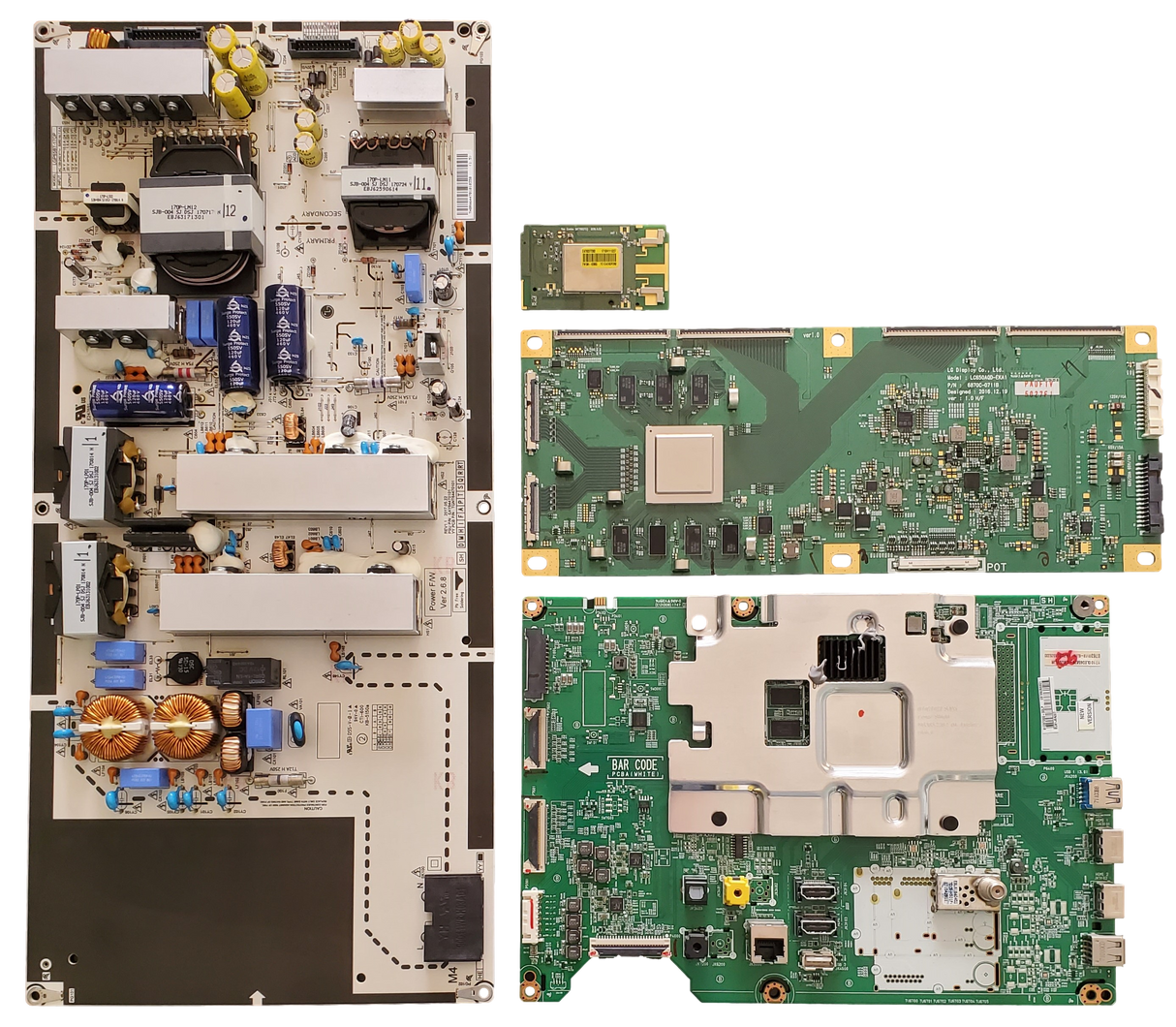 OLED65B7A LG TV Repair Parts Kit, EBT65053301 Main Board, EAY64470101 Power Supply, 6871L-5027F T-Con, EAT63377302 Wifi, OLED65B7A, OLED65B7A-U