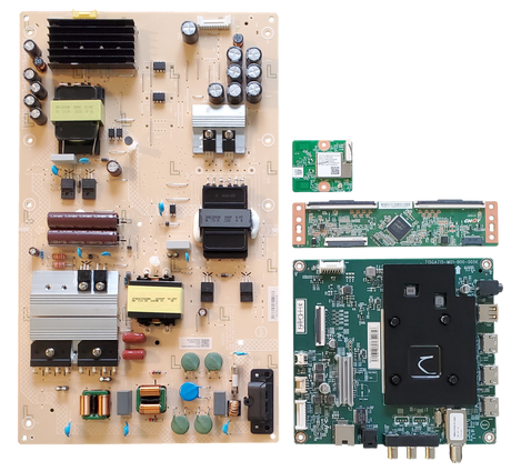 NS-70F301NA23 Insignia TV Repair Parts Kit, 756TXMCB02K036010X Main Board, PLTVLM681XXF6 Power Supply, CV700U2-T01  T-Con, 368GWFBT757WNC Wifi, NS-70F301NA23