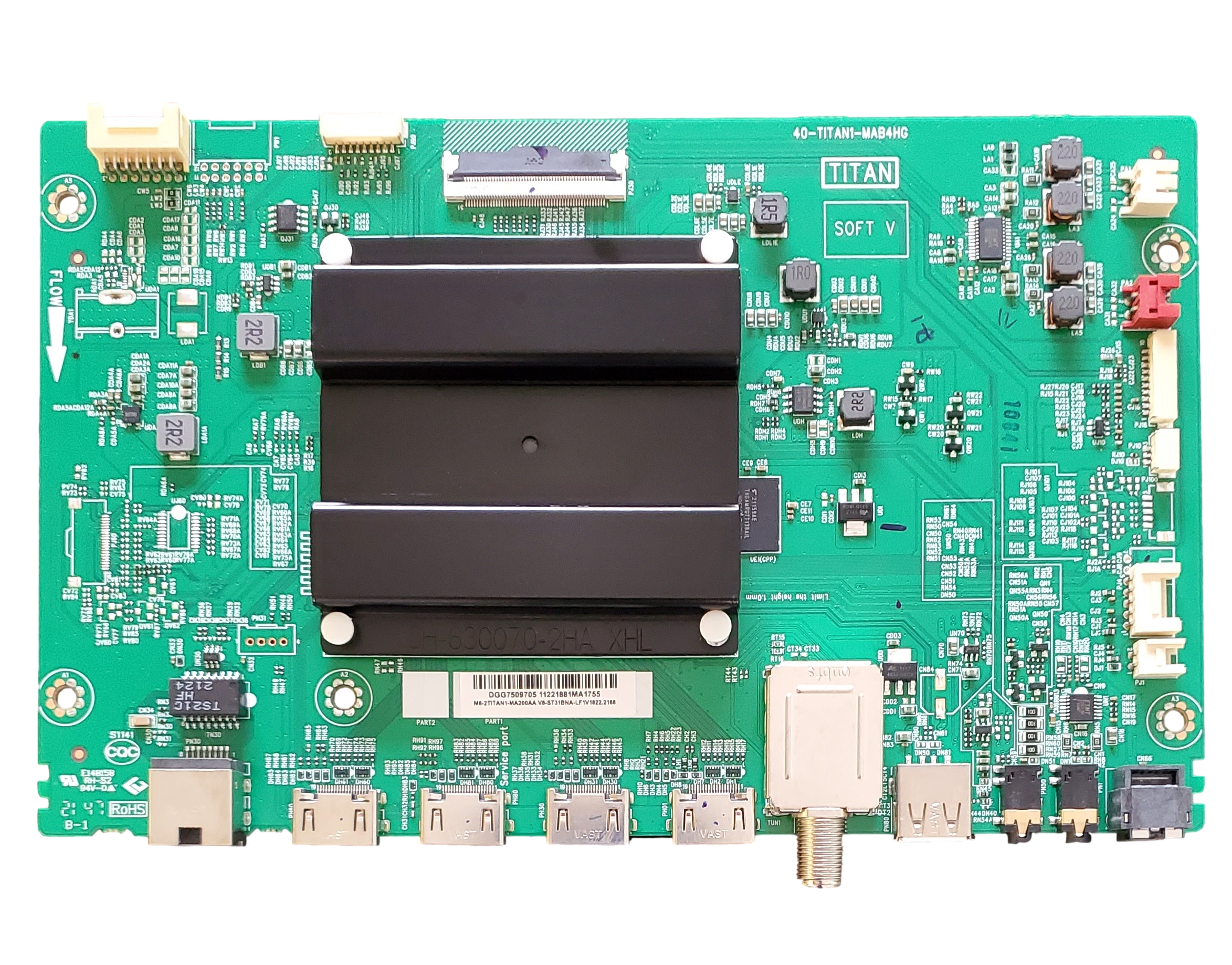 M8-2TITAN1-MA200AA Amazon Fire Main Board, V8-ST31BNA-LF1V1822, 40