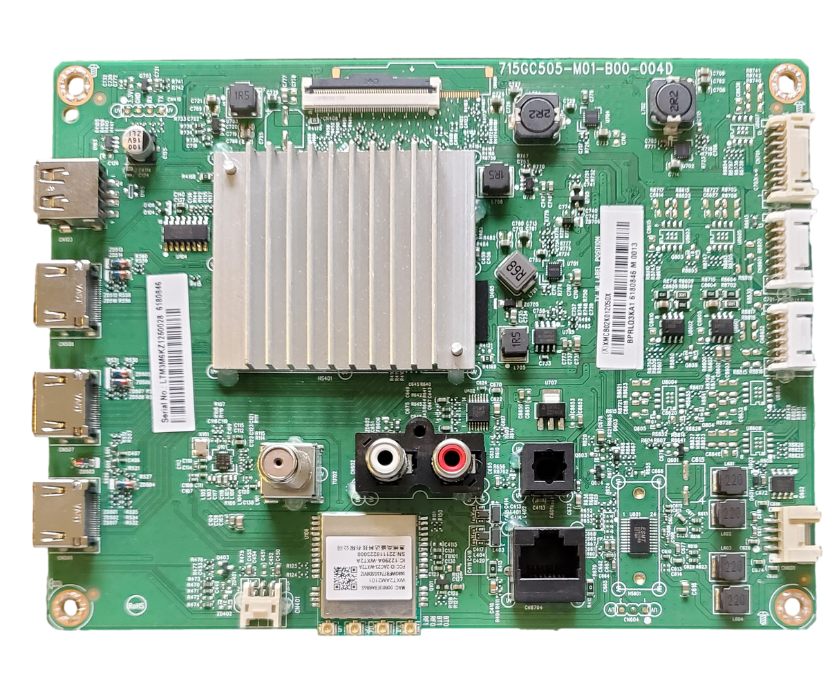 756TXMCB02K012, Vizio Main Board, 715GC505-M01-800-004D, V555M-K01