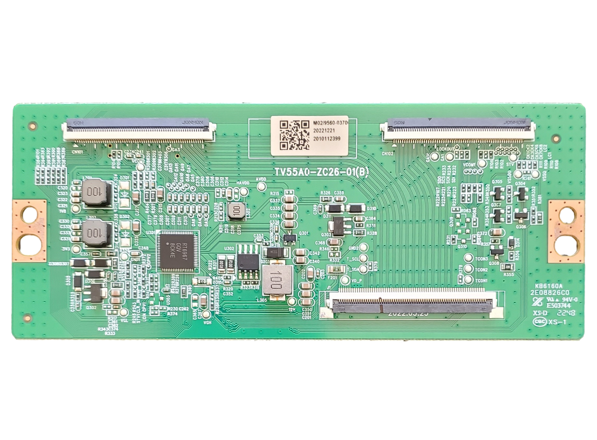513C55A0M02, Onn T-Con Board, TV55A0-ZC26-01(B), 100012586