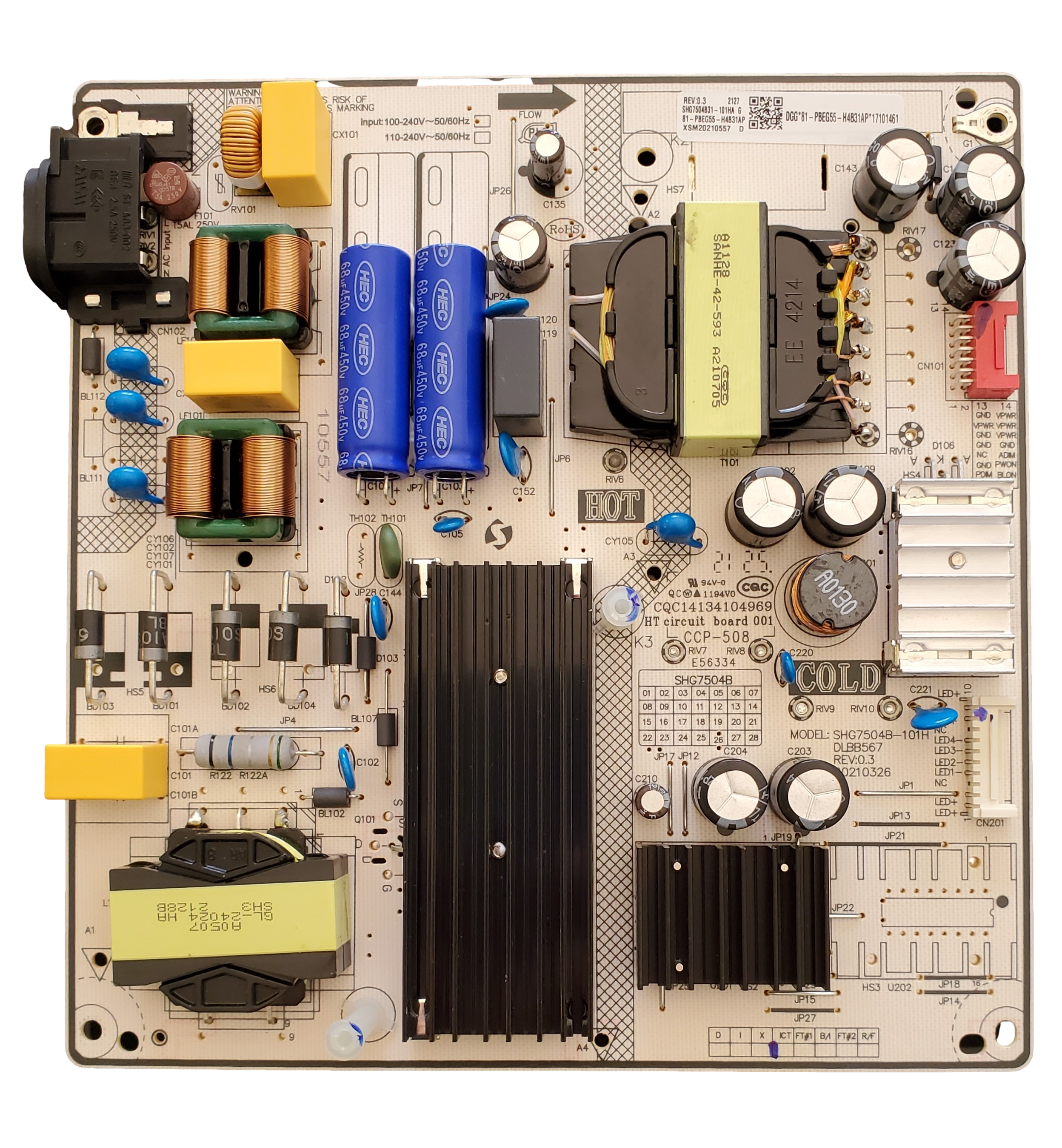 81-PBEG55-H4B31AP, Amazon Fire Power Supply Board, SHG7504B-101H