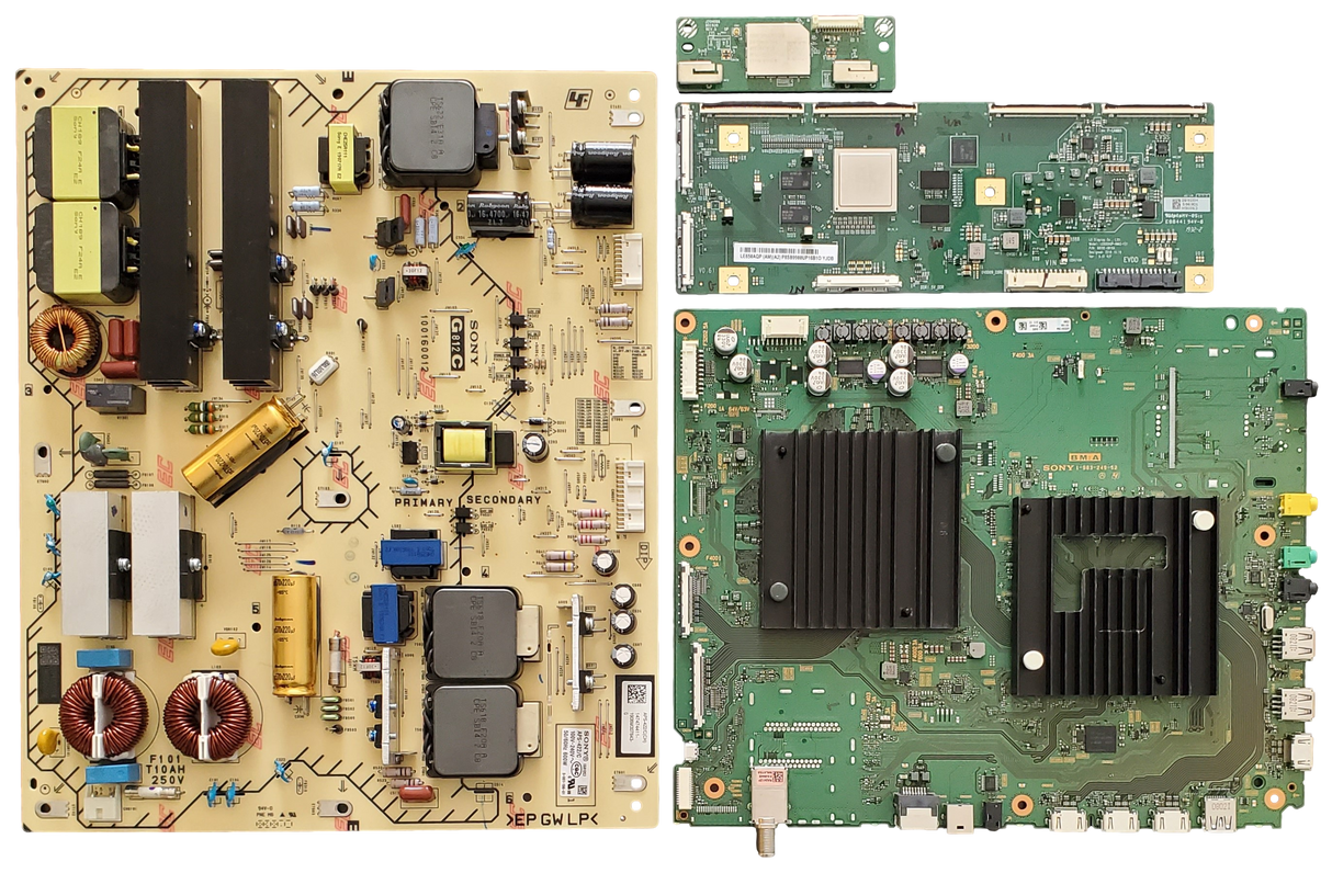 XBR-65A8G Sony TV Repair Parts Kit, A-2229-191-A Main Board, 1-474-744-11 Power Supply, 6871L-5969D T-Con, 1-458-998-12 Wifi, XBR-65A8G