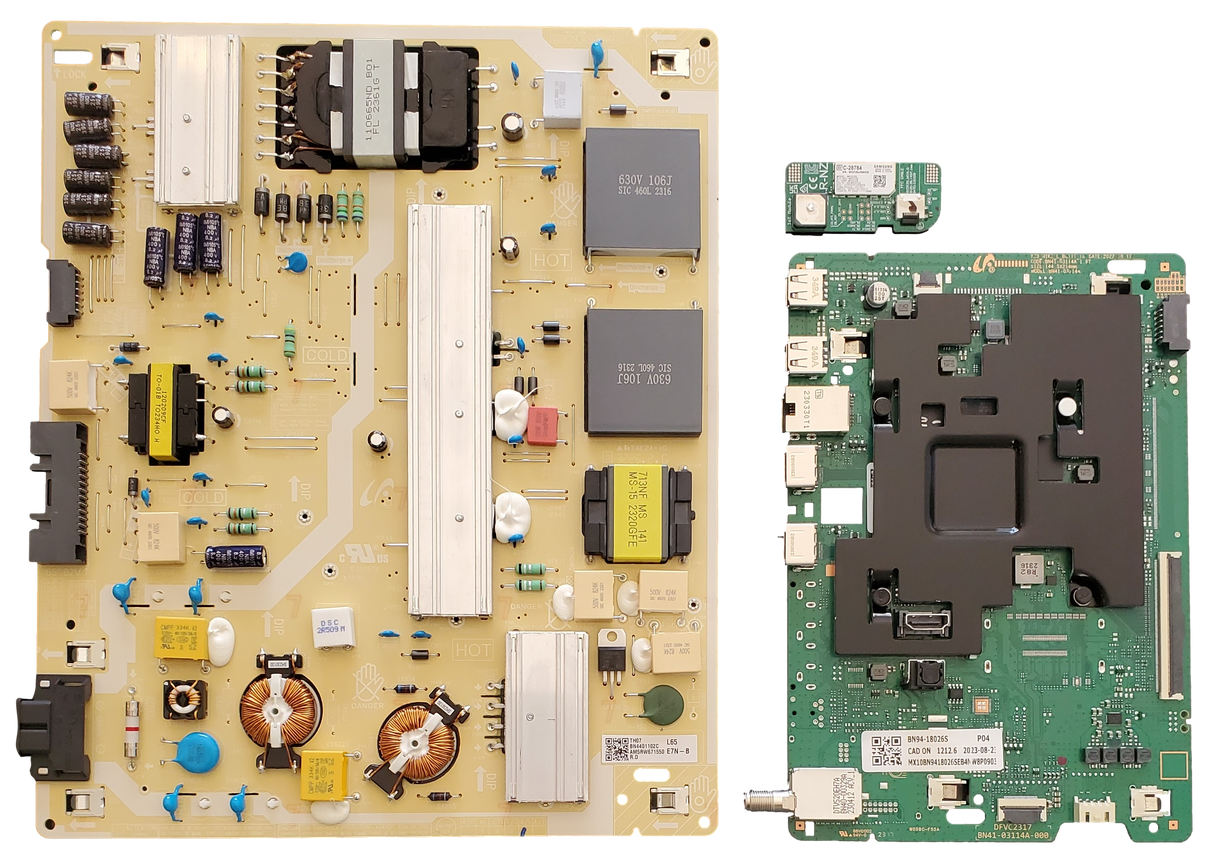 QN65Q60CDFXZA Samsung TV Repair Parts Kit, BN94-18026S Main Board, BN44-01102C Power Supply, BN59-01435A Wifi, QN65Q60CDFXZA