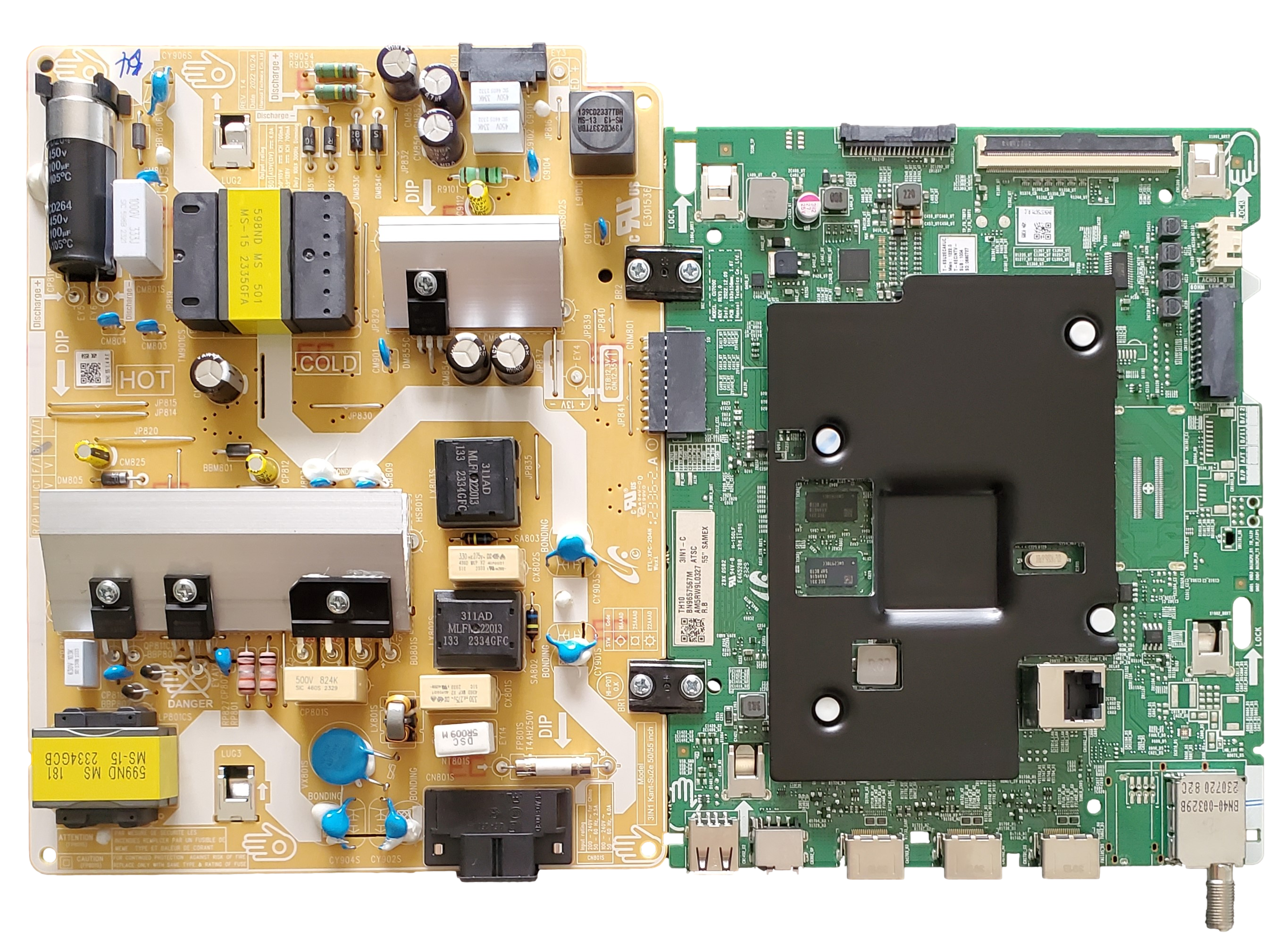 ハイセンス 55U8F 2021年製の基盤セット BN96-57567M-Combo, Samsung Main Board/ Power Supply, BN9657567M