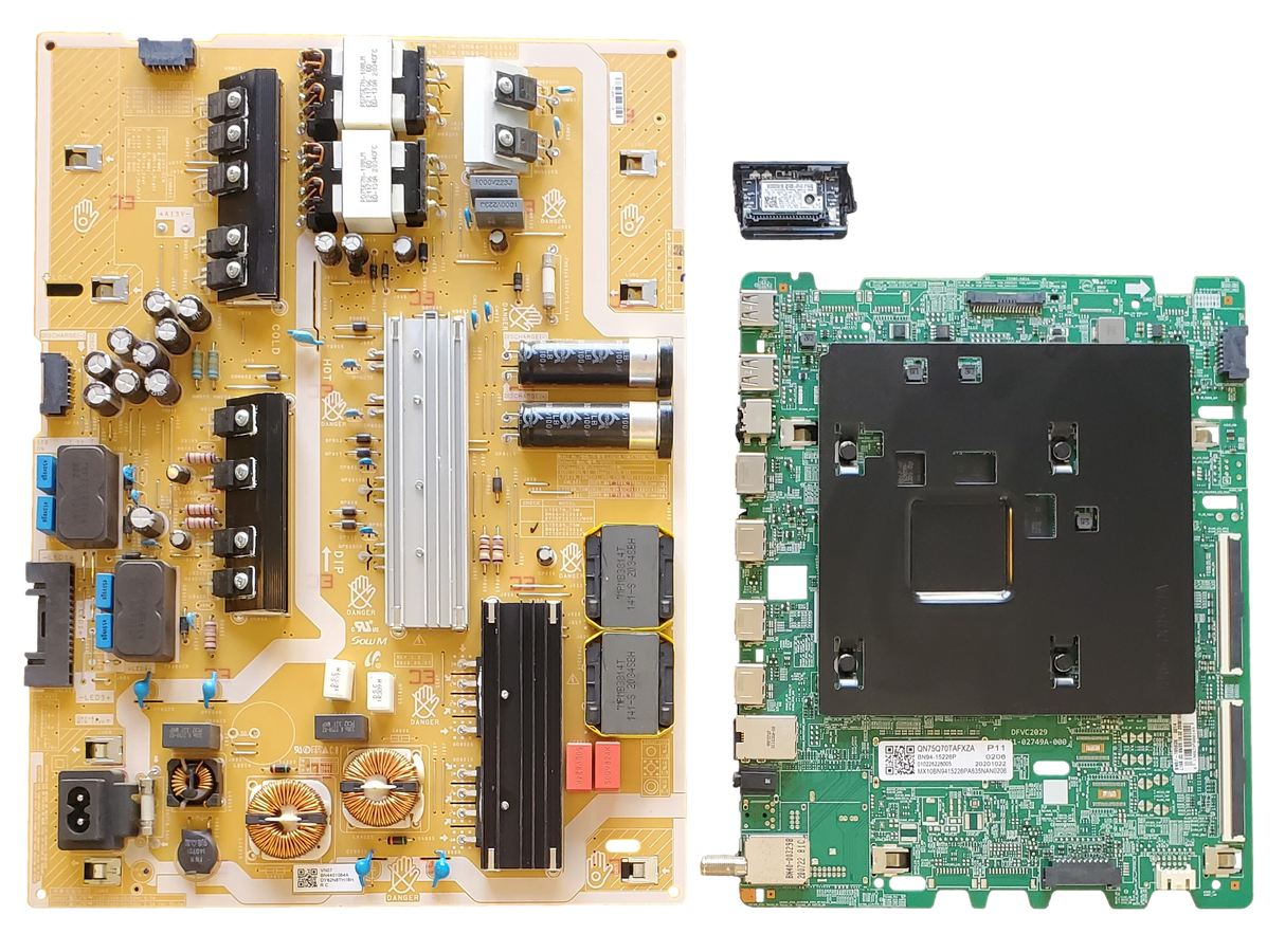 QN75Q70TAFXZA Samsung TV Repair Parts Kit, BN94-15226P Main Board, BN44-01064A Power Supply, BN59-01338A Wifi, QN75Q70TAFXZA FB03, QN75Q70TAFXZA