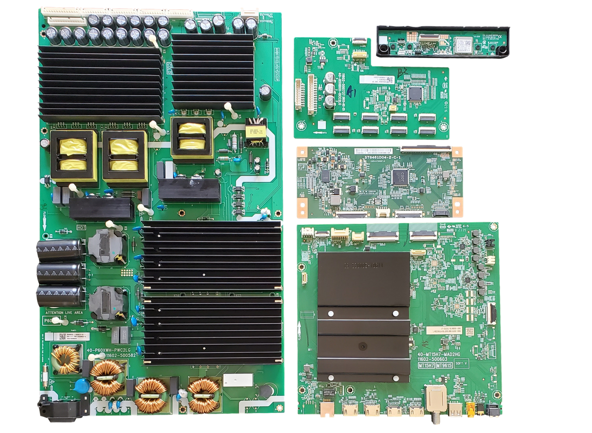 85QM850G TCL TV Repair Kit, 30800-000919 Main Board, 30805-000319 Power Supply, 30835-000038 Led Driver, ST8461D04-4 T-Con Board, 30112-00029 Wi-Fi Board, 85QM850G