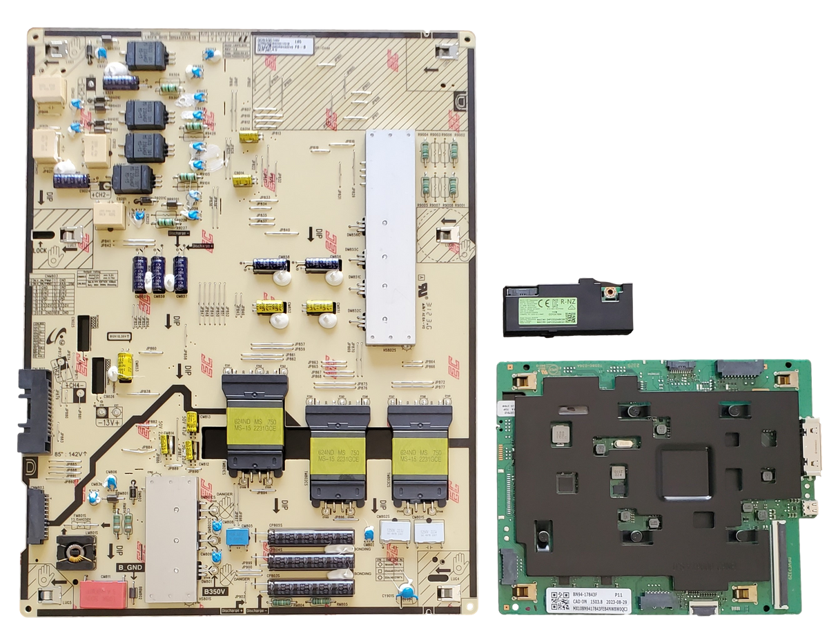 QN85LS03BAFXZA Samsung TV Repair Kit, BN94-17843F Main Board, BN44-01151B Power Supply, BN59-01314A Wi-Fi Board, QN85LS03BAFXZA