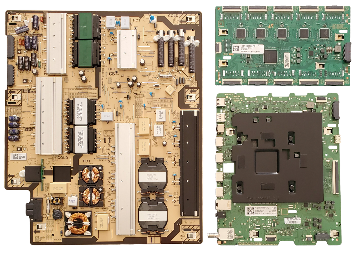 QN75QN85CAFXZA Samsung TV Repair Kit, BN94-18149S Main Board, BN44-01168A Power Supply, BN94-17797B LED Driver, QN75QN85CAFXZA