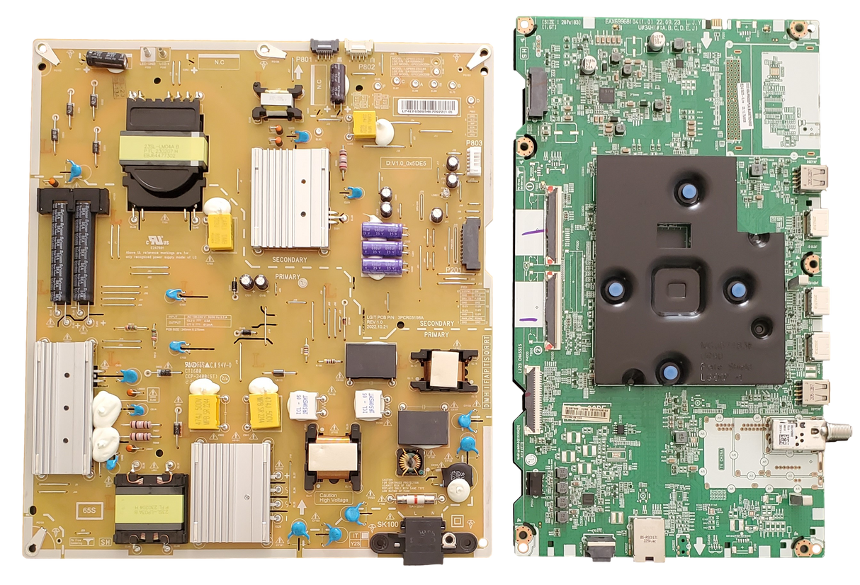 65UR9000PUA LG TV Repair Kit, EBT67524302 Main Board, EAY65895467 Power Supply, 65UR9000PUA