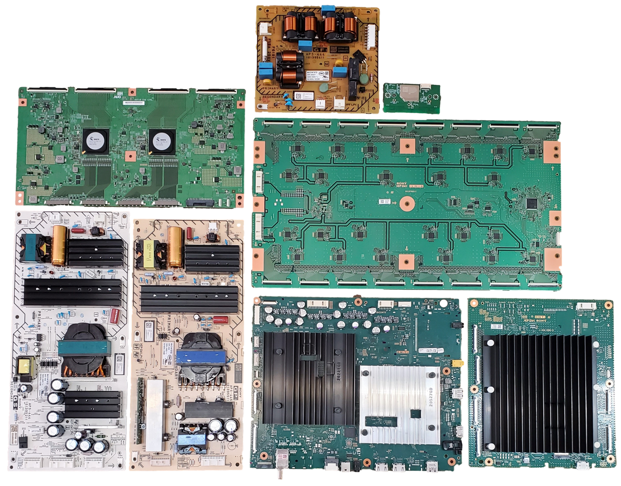 XR-85Z9K, Sony TV Repair Kit, A-5041-905-A Main Board, A-5026-717-A Board, 1-013-593-11 Power Supply, 1-013-594-11 Power Supply, 1-013-596-11 Power Supply, 55.85T18.C06 T-Con Board, A-5041-949-A LED Driver, 1-005-419-32 Wi-Fi Board, XR-85Z9K