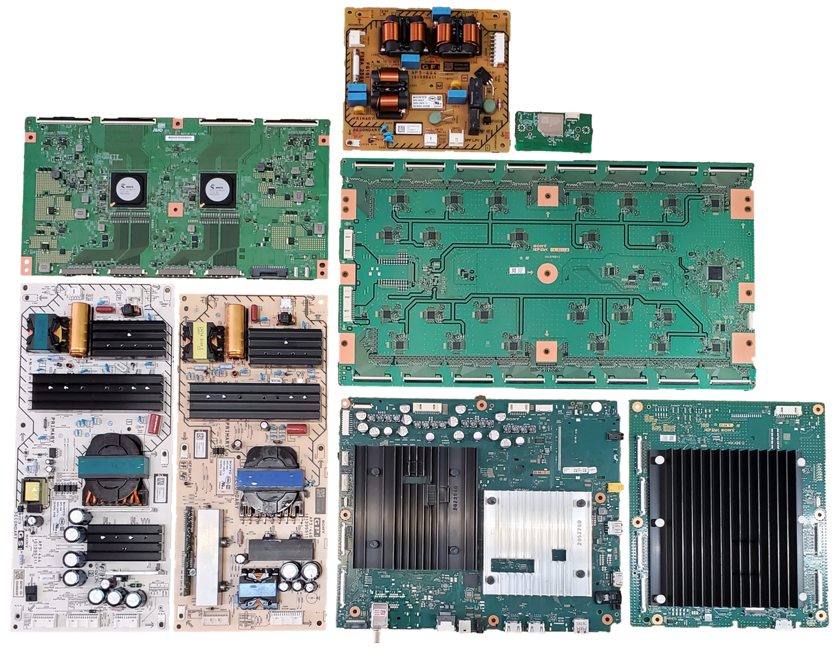 XR-85Z9K Sony TV Repair Kit, A-5041-905-A Main Board, A-5026-717-A Board, 1-013-593-11 Power Supply, 1-013-594-11 Power Supply, 1-013-596-11 Power Supply, 55.85T18.C06 T-Con Board, A-5041-949-A LED Driver, 1-005-419-32 Wi-Fi Board, XR-85Z9K