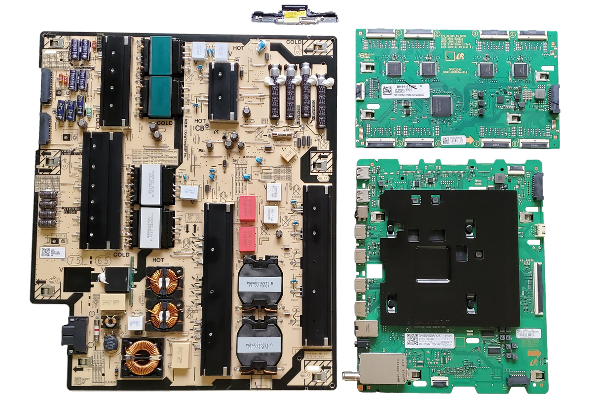 QN65QN90BDFXZA Samsung TV Repair Parts Kit, BN94-17654B Main Board, BN44-01163B Power Supply, BN94-17798A LED Driver, BN59-01397A Wifi, QN65QN90BDFXZA CK23, AK21, QN65QN90BDFXZA