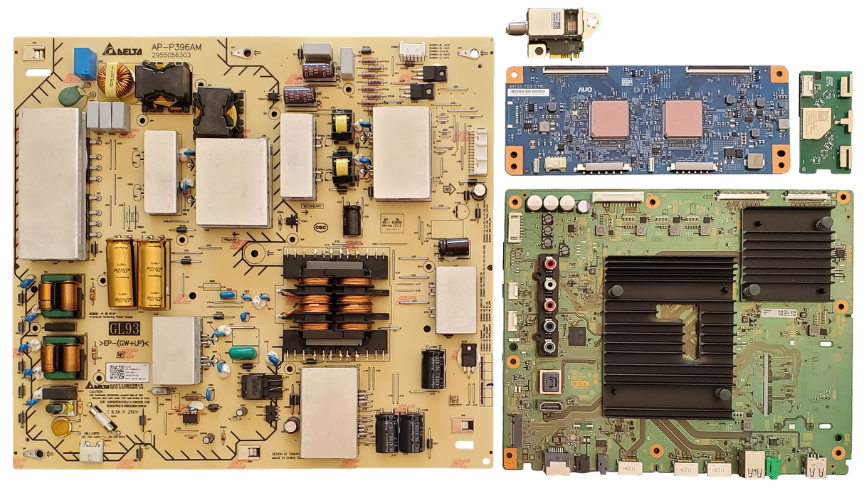 XBR-85X850G Sony TV Repair Kit, A-2229-435-A Main Board, 1-001-394-11 Power Supply, 55.85T10.C02 T-Con, 1-510-061-12 Wi-Fi Board, XBR-85X850G