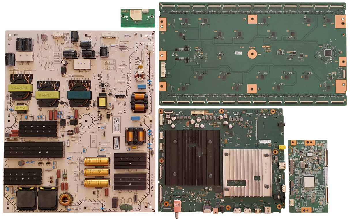 XR-75X93L Sony TV Repair Kit, A-5056-077-A Main Board, 1-013-591-11 Power Supply, A-5041-952-A LED Driver, 1-013-502-11 T-Con, XR-75X93L, XR-75C93CL