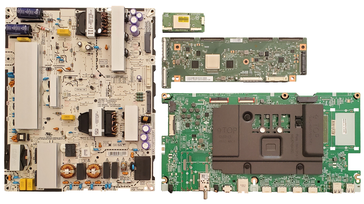 OLED55C3PUA, LG TV Repair Kit, EBT67523003 Main Board, EAY65904033 Power Supply, 6871L-6872F T-Con, EAT65167004 Wifi, OLED55C3PUA