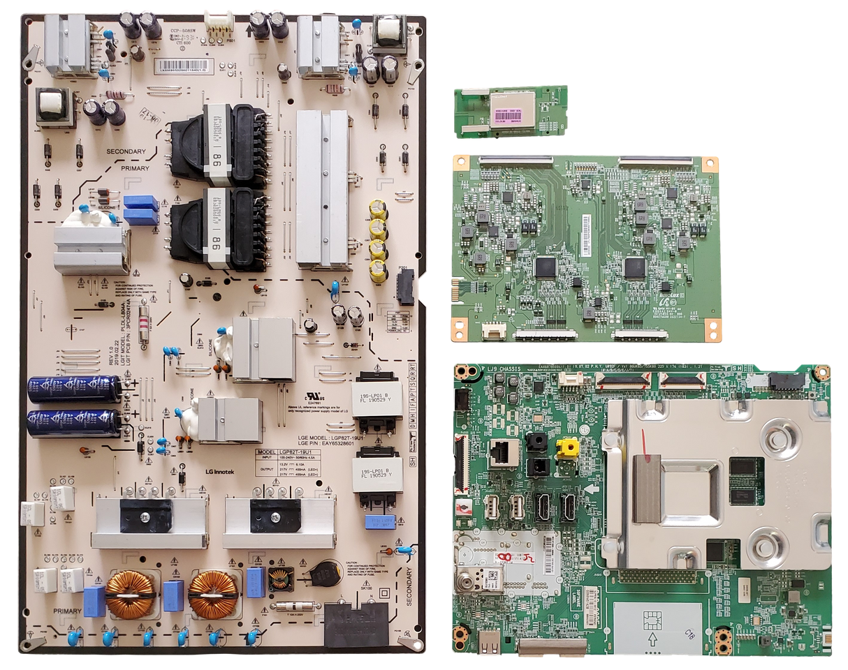 82UM8070PUA LG TV Repair Kit, EBT66153101 Main Board, EAY65328601 Power Supply, AKCDK1010 T-Con, EAT64454802 Wi-Fi Board, 82UM8070PUA, 82UM8070PUA.AUSJLJR