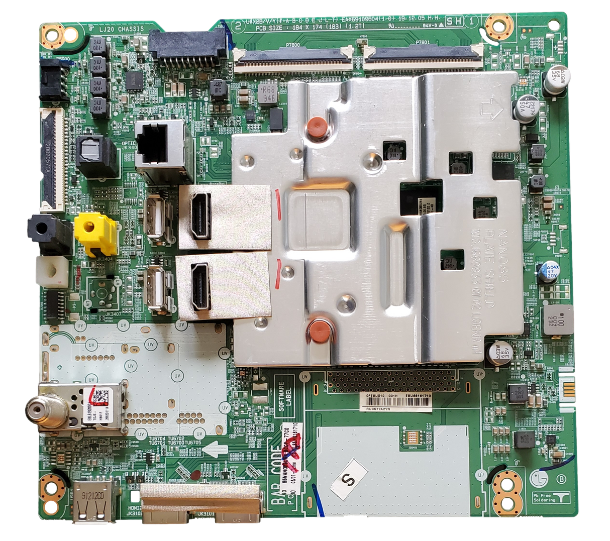 EBU66161710 LG Main Board, EAX69109604(1.0), 55NANO85UNA, 55NANO85UNA.BUSFLOR