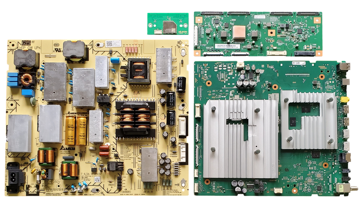 XR-65A75L Sony TV Repair Parts Kit, A-5056-949-A Main Board, 1-013-508-21 Power Supply, 6871L-6962C T-Con, 1-005-419-13 Wifi, XR-65A75L