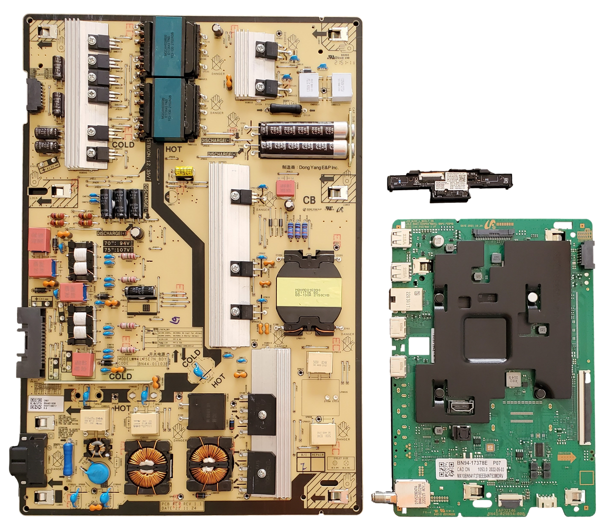 QN75Q60BDFXZA Samsung TV Repair Kit, BN94-17378E Main Board, BN44-01103B Power Supply, BN59-01403A Wi-Fi Board, QN75Q60BDFXZA