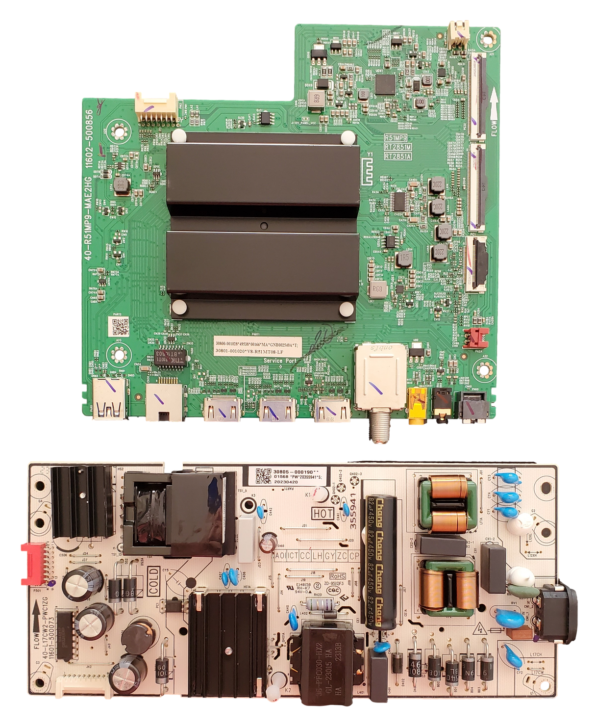 65S450G TCL TV Repair Kit, 30800-001028 Main Board, 30805-000190 Power Supply, 65S450G