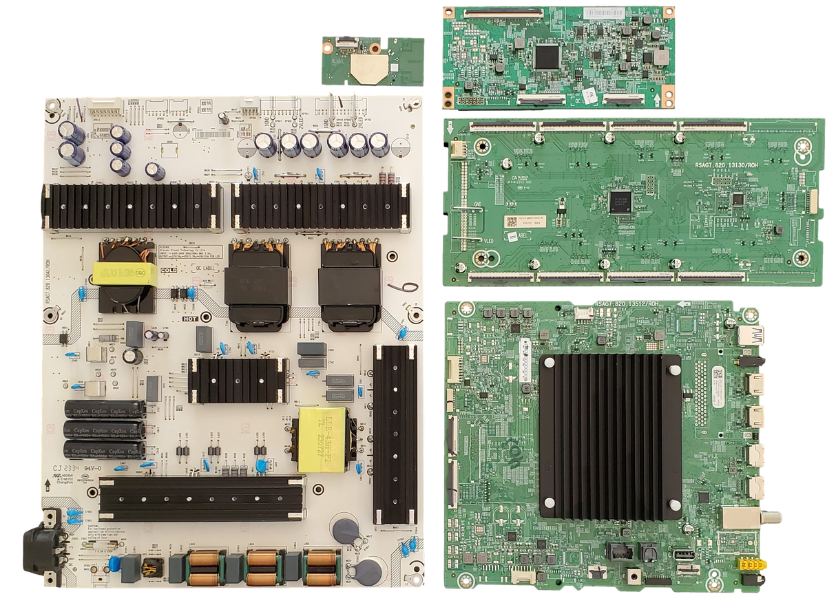 65U8K Hisense TV Repair Kit, 345531 Main Board, 336383 Power Supply, 335372 LED Driver, 335455 T-Con, 1263279 Wifi, 65U8K