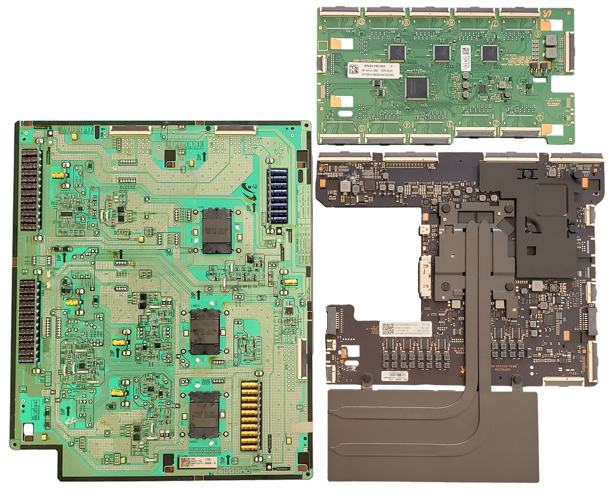 QN75QN900CFXZA Samsung TV Repair Kit, BN94-18082S Main Board, BN44-01173A Power Supply, BN94-18029A LED Driver, QN75QN900CFXZA