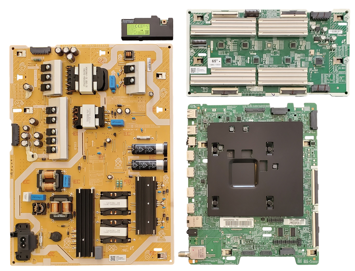 QN65Q80RAFXZA Samsung TV Repair Parts Kit, BN94-14060C Main Board, BN44-00984A Power Supply, BN44-00985B LED Driver, BN59-01314A Wifi, QN65Q80RAFXZA FC04, QN65Q80RAFXZA