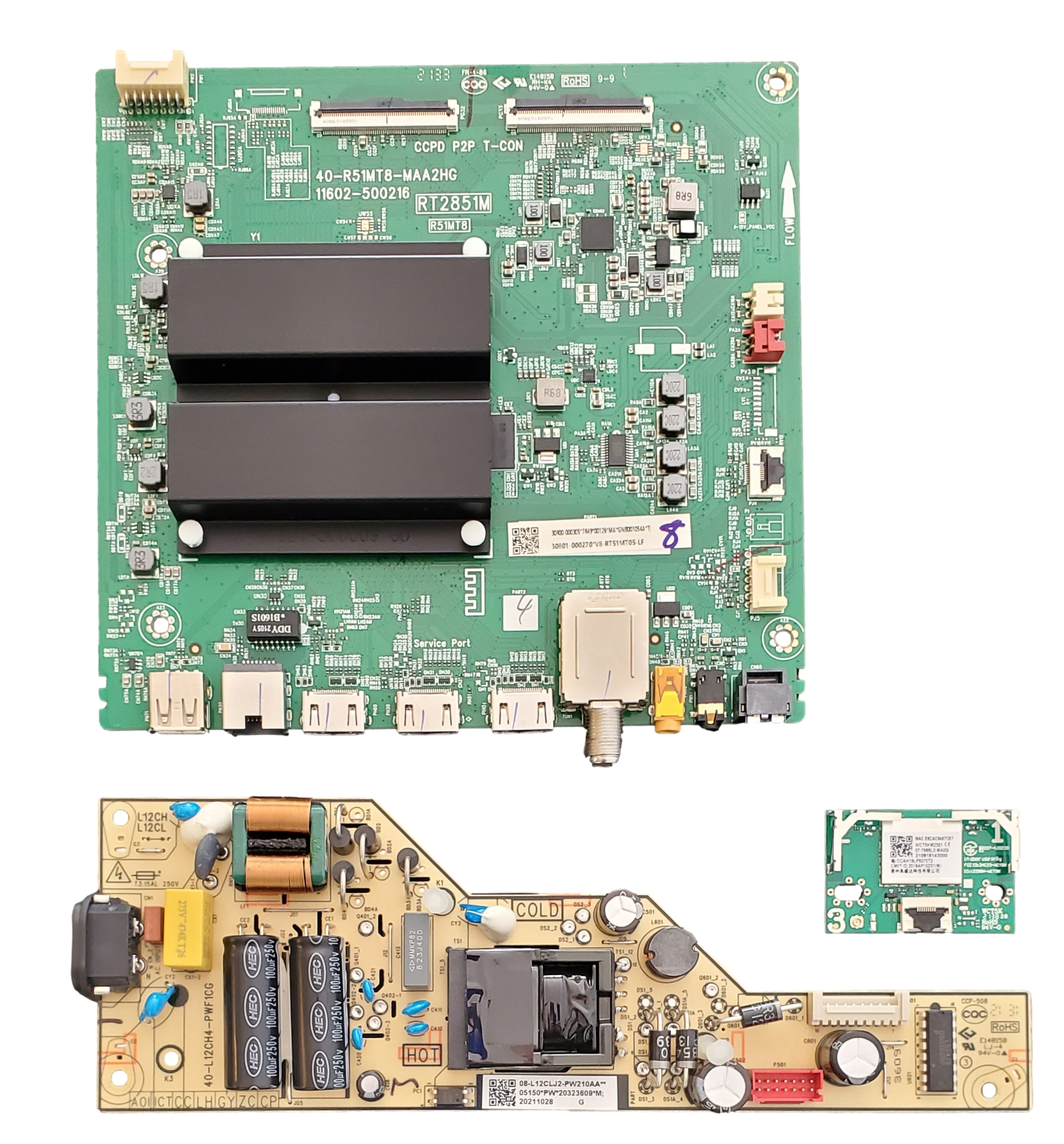 50S434 TCL TV Repair Parts Kit, 30800-000305 Main Board, 08