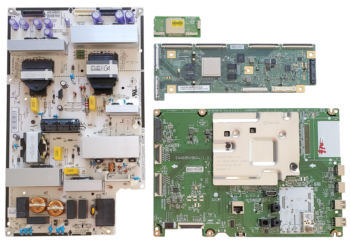 OLED55A1PUA LG TV Repair Kit, EBT66702103 Main Board, EAY65768823 Power Supply, 6871L-6411R T-Con, EAT65167004 Wi-Fi Board, OLED55A1PUA