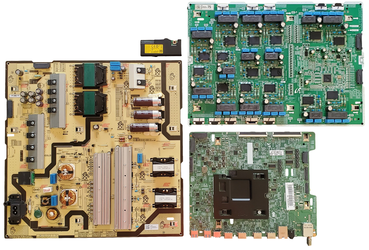 QN75Q8FNBFXZA Samsung TV Repair Kit, BN94-12914E Main Board, BN44-00948G Power Supply, BN44-00949G LED Driver, BN59-01264B Wi-Fi Board, QN75Q8FNBFXZA