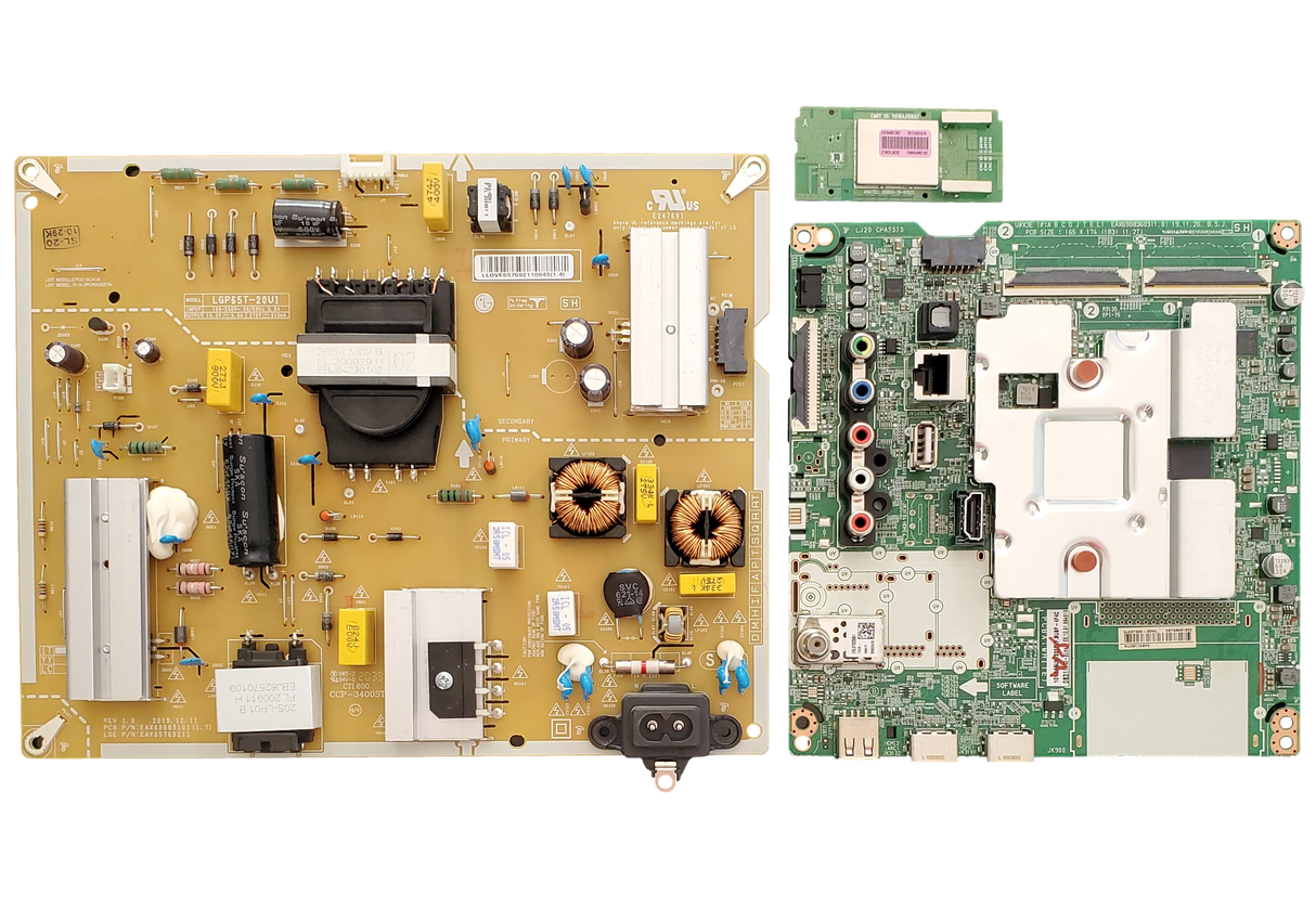 65UN7300PUF LG TV Repair Kit, EBT66461302 Main Board, EAY65769211 Power Supply, EAT64897302 Wi-Fi Board, 65UN7300PUF, 65UN7300PUF.BUSFLKR